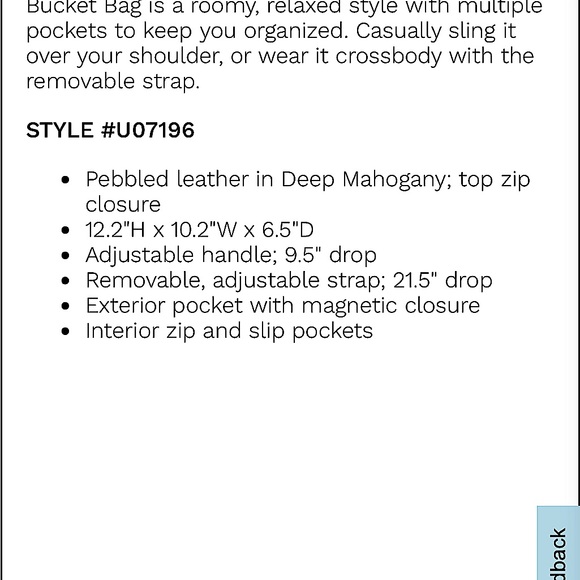 NWTCOLE HAAN Bucket Bag Pebble ButteryLeatherGoldInitialsHandle&Strap.AllSeasons - Picture 15 of 15